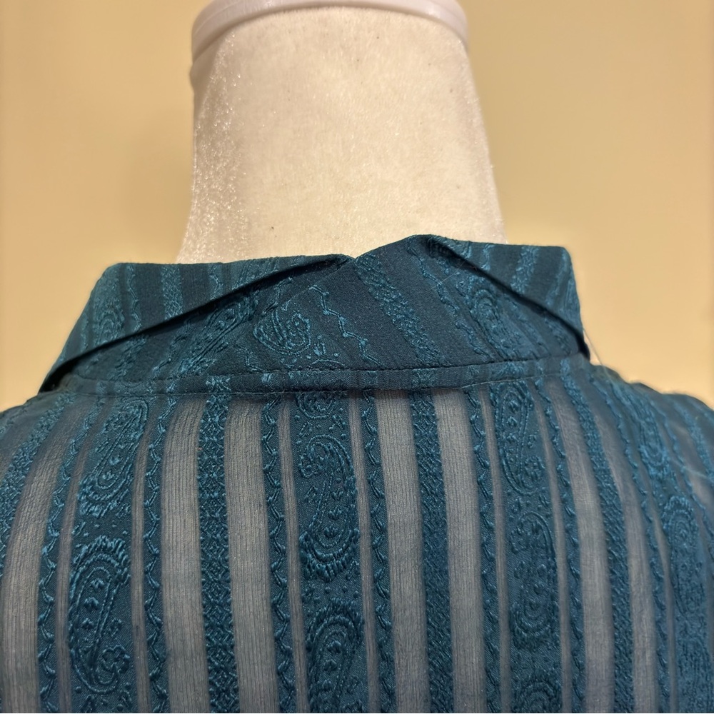 Silk Button-Down Blouse by Georgiou Studio – Size L - Picture 5 of 6